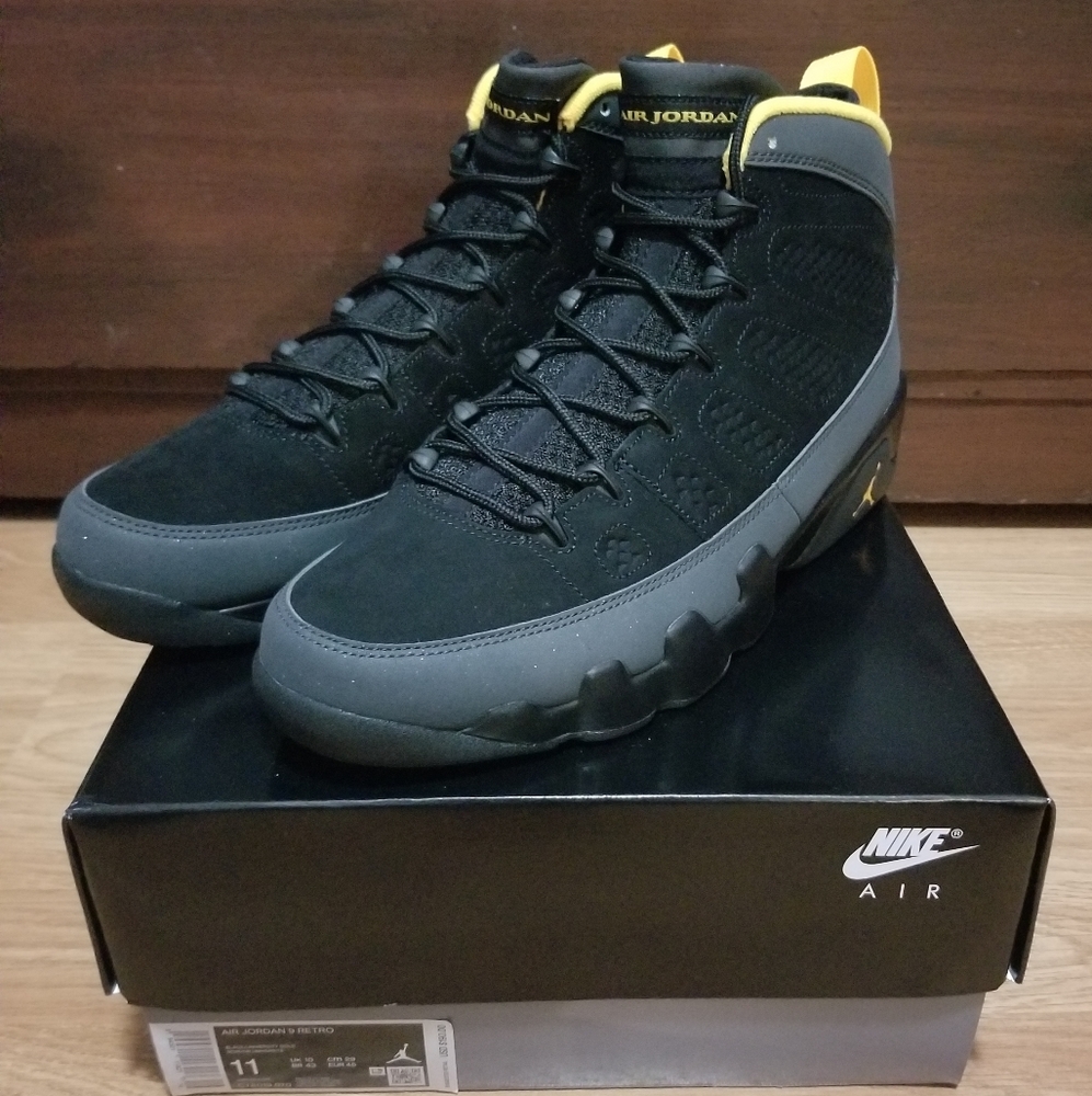 SOLD Jordan Retro 9 Dark Charcoal University Gold
